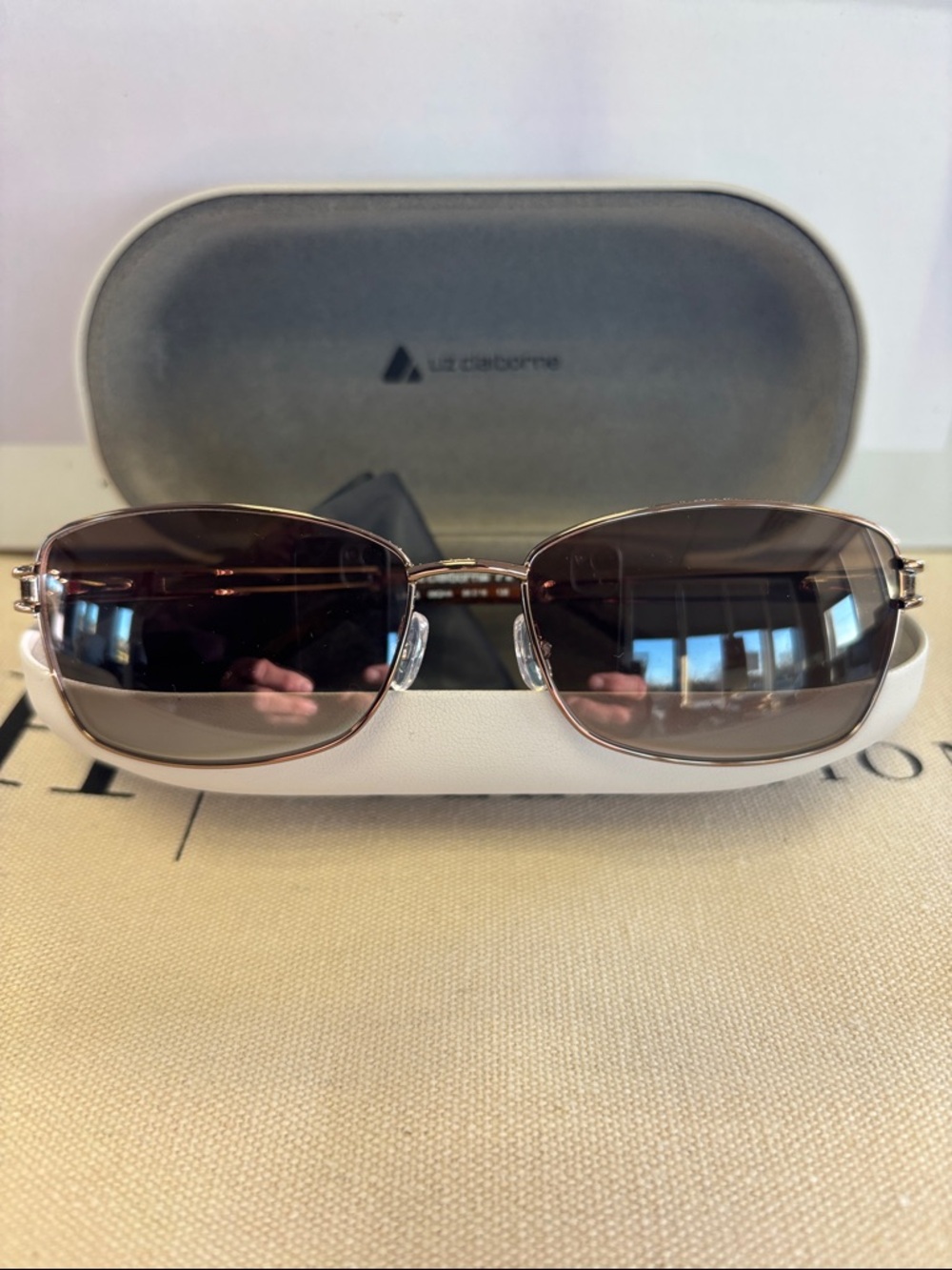 Liz Claiborne Gold and Tortoiseshell Sunglass Arms